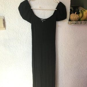 Black Bardot Split Midaxi Dress Size: US 4